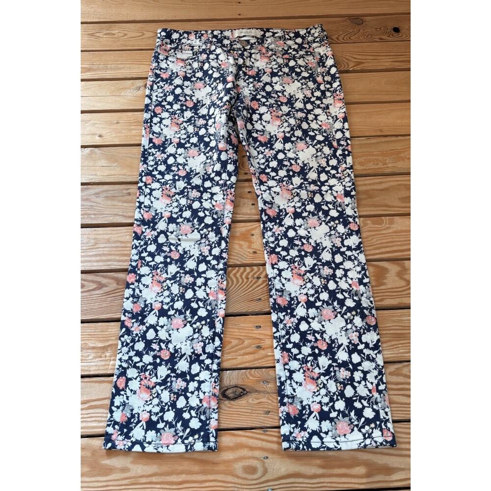 Max Mara Weekend Women’s Floral Straight Leg jeans size 10 Black Q5